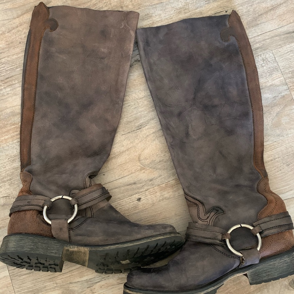 Steve Madden Leather Moto Boots size 8